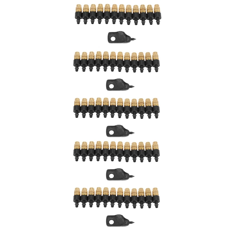 60 Set Copper Adjustable Spray Nozzle Spray Atomization Copper Capillary Effect Drip System On 1/4 Inch Barb
60 Set Copper Adjustable Spray Nozzle Spray Atomization Copper Capillary Effect Drip System On 1/4 Inch Barb
