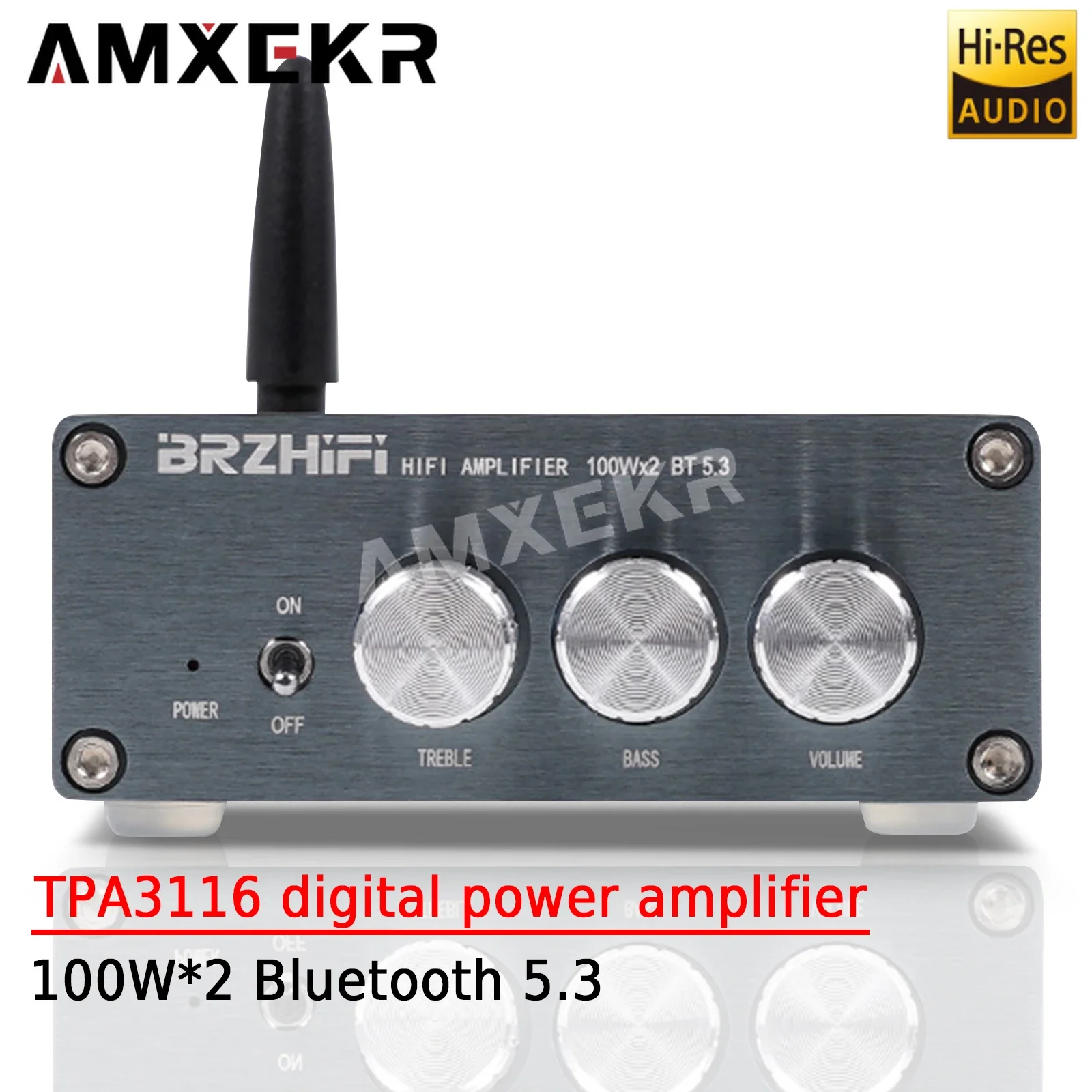 AMXEKR BL53A High-power Dual-core TPA3116 Home Digital Amplifier Heavy Bass 100W*2 Bluetooth 5.3
AMXEKR BL53A High-power Dual-core TPA3116 Home Digital Amplifier Heavy Bass 100W*2 Bluetooth 5.3