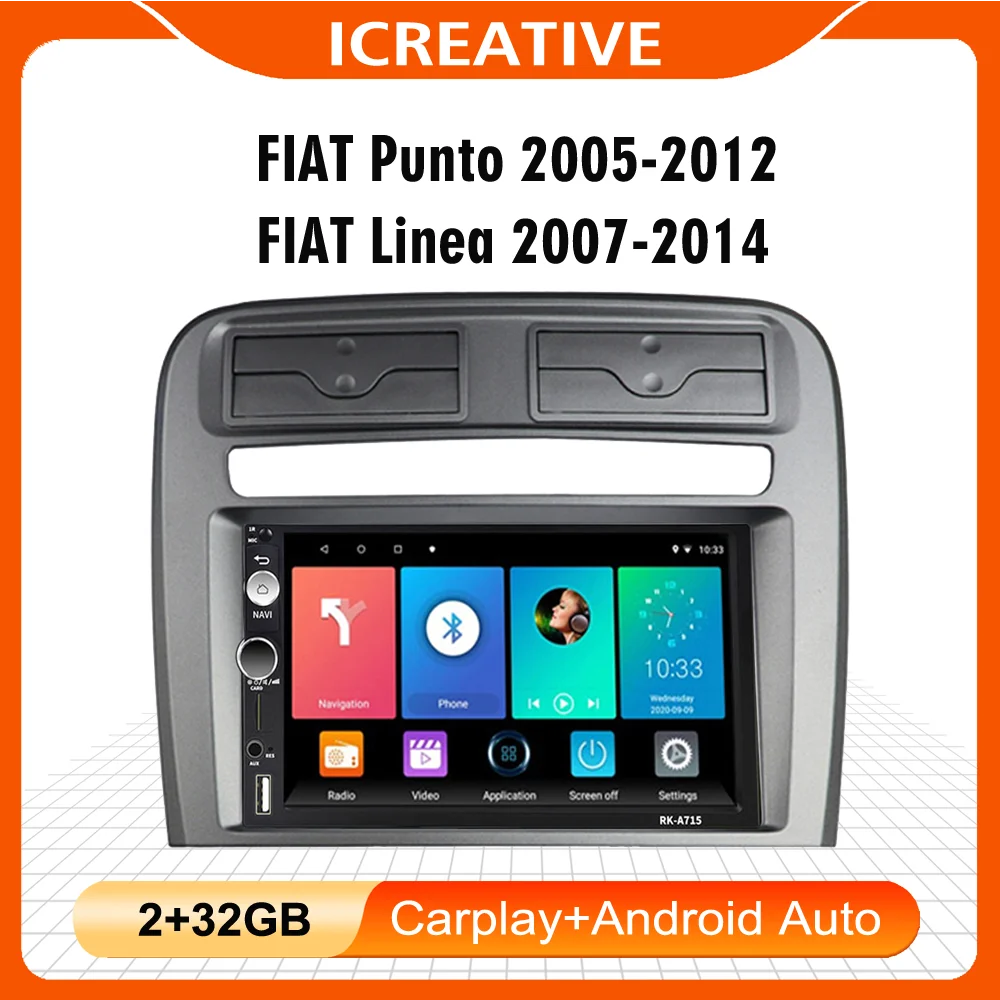 7 Inch 2 Din Carplay Car Radio For FIAT Punto 2005-2012 Linea 2007-2014 Multimedia Player Android Auto Stereo Autoradio 
7 Inch 2 Din Carplay Car Radio For FIAT Punto 2005-2012 Linea 2007-2014 Multimedia Player Android Auto Stereo Autoradio