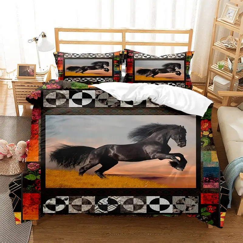 100% Polyester 3D Bedding Set Europe Double Duvet Cover Set Comfortable Blanket/Quilt Cover Bed Set Animal Horse
100% Polyester 3D Bedding Set Europe Double Duvet Cover Set Comfortable Blanket/Quilt Cover Bed Set Animal Horse