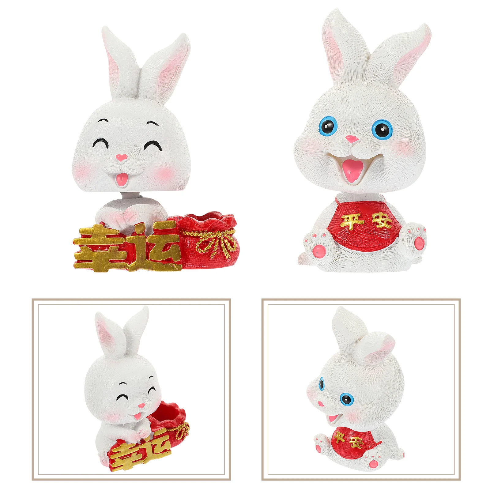 Rabbit Year Bunny Figurines New Car Zodiac Decor Toy Dashboard Figures Figurine Statue Chinese Mini Animal Head The Ornament
Rabbit Year Bunny Figurines New Car Zodiac Decor Toy Dashboard Figures Figurine Statue Chinese Mini Animal Head The Ornament