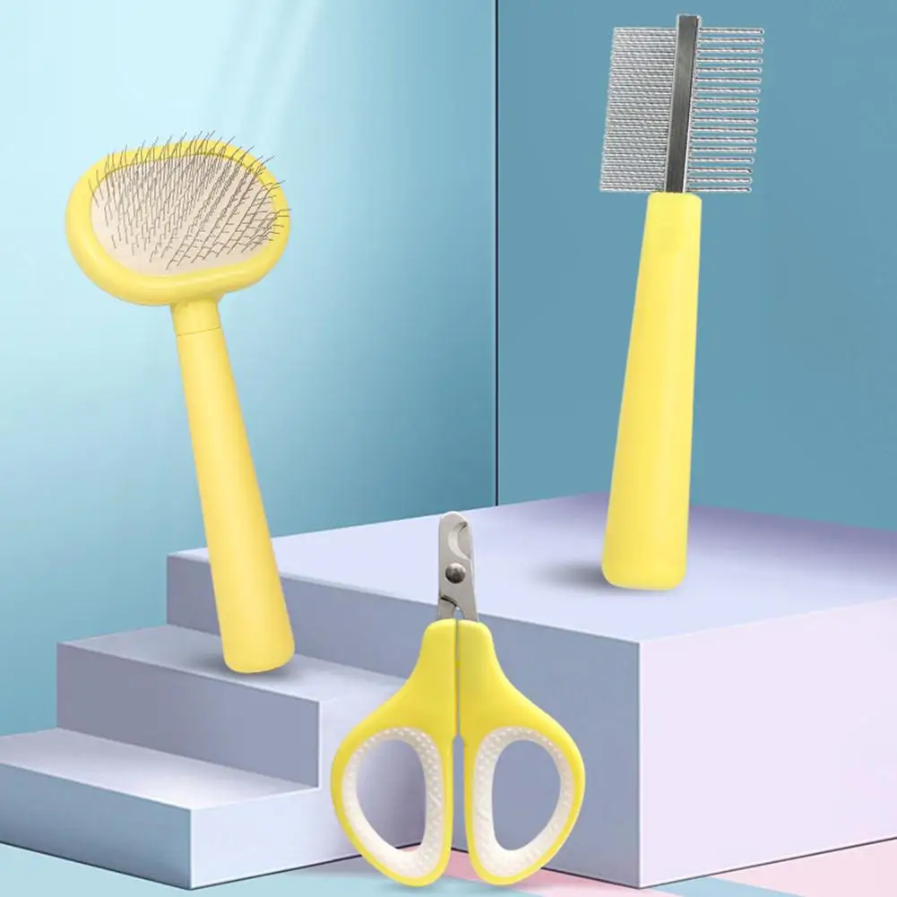 Pet Cats Dogs Mini Comb Set With Nail Scissors Hair Removal Brush Grooming Tool Pet Supplies For Shedding
Pet Cats Dogs Mini Comb Set With Nail Scissors Hair Removal Brush Grooming Tool Pet Supplies For Shedding