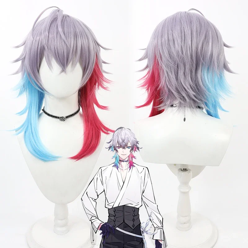 Gavis Bettel косплей парик Vtuber светильник Фиолетовый Красный Синий Смешанные