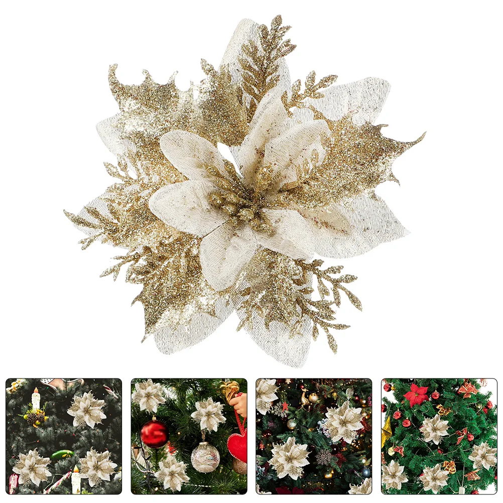 Christmas Poinsettia Christmas Tree Poinsettia Ornament Decor Tree Decor Accessories Gold Powder Christmas Flower
Christmas Poinsettia Christmas Tree Poinsettia Ornament Decor Tree Decor Accessories Gold Powder Christmas Flower