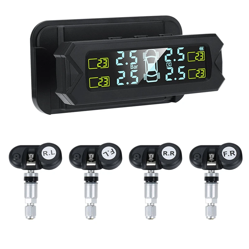 USB Solar Power Tire Pressure Monitoring System Wireless Car TPMS LCD Display Pressure Alarm With Internal Sensor
USB Solar Power Tire Pressure Monitoring System Wireless Car TPMS LCD Display Pressure Alarm With Internal Sensor