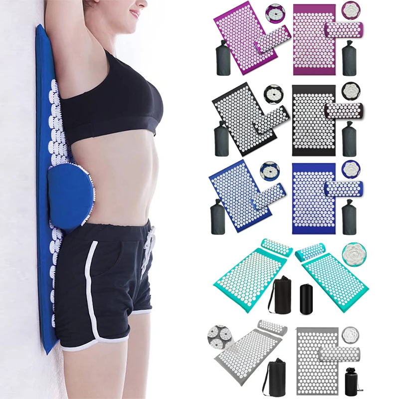 3Pcs Yoga Mats Pillow and Massager Acupressure Cushion Set with Kuznetsov Applicator for Back Pain Relief Foot Massager
3Pcs Yoga Mats Pillow and Massager Acupressure Cushion Set with Kuznetsov Applicator for Back Pain Relief Foot Massager