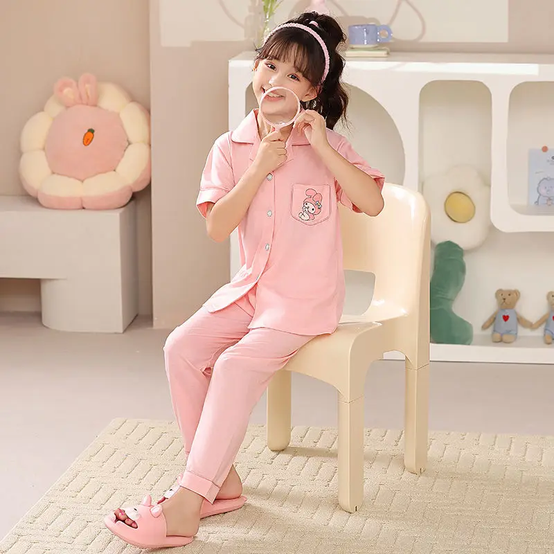 My Melody Cinnamoroll Kawaii Anime Sanrio Pajamas Kuromi Cartoon Cute Cotton Boys Short Sleeve Trousers Clothes Toys for Girls
My Melody Cinnamoroll Kawaii Anime Sanrio Pajamas Kuromi Cartoon Cute Cotton Boys Short Sleeve Trousers Clothes Toys for Girls