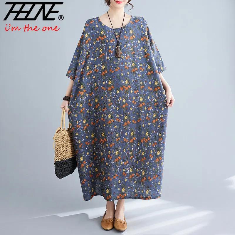 Женское винтажное платье с цветочным принтом, свободное Повседневное платье большого размера в Корейском стиле на лето
Женское винтажное платье с цветочным принтом, свободное Повседневное платье большого размера в Корейском стиле на лето