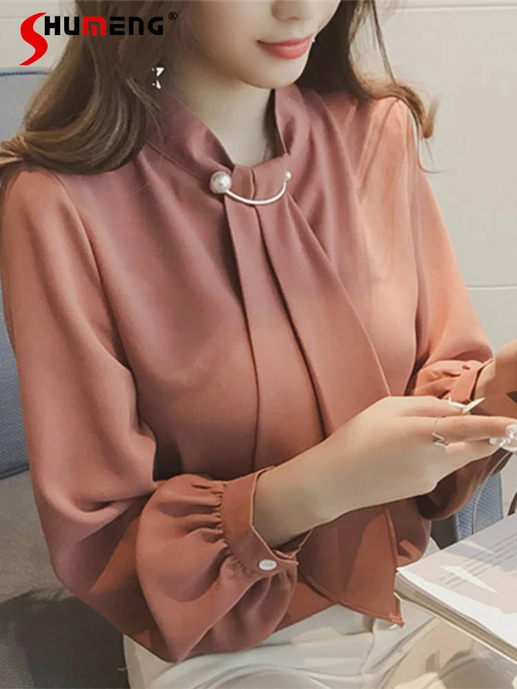 Commute Long Sleeve Chiffon Shirt Office Ladies 2022 New Early Autumn Woman's Fashion Pullover Tops Blusas Roupas Femininas
Commute Long Sleeve Chiffon Shirt Office Ladies 2022 New Early Autumn Woman's Fashion Pullover Tops Blusas Roupas Femininas