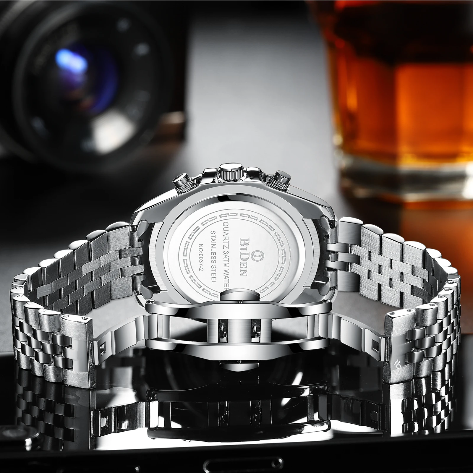 Мужские кварцевые часы с хронографом водонепроницаемые класса ААА роскошные