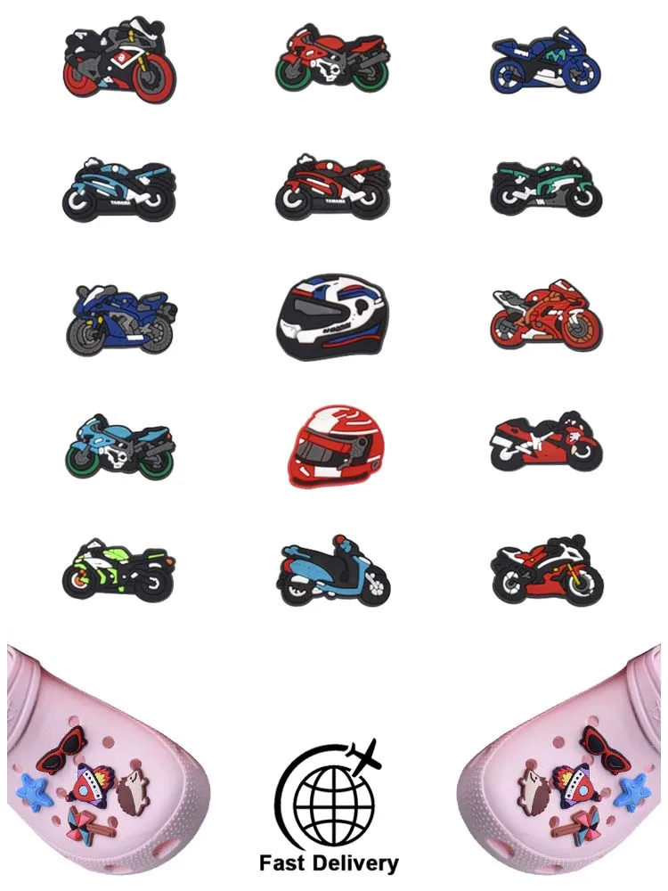 1Pcs PVC Motorcycles for Croc Charm DIY Shoes Accessories Badge Women Clogs Buckle Kids Pins Decoration Jeans Boy X-mas Gift 
1Pcs PVC Motorcycles for Croc Charm DIY Shoes Accessories Badge Women Clogs Buckle Kids Pins Decoration Jeans Boy X-mas Gift