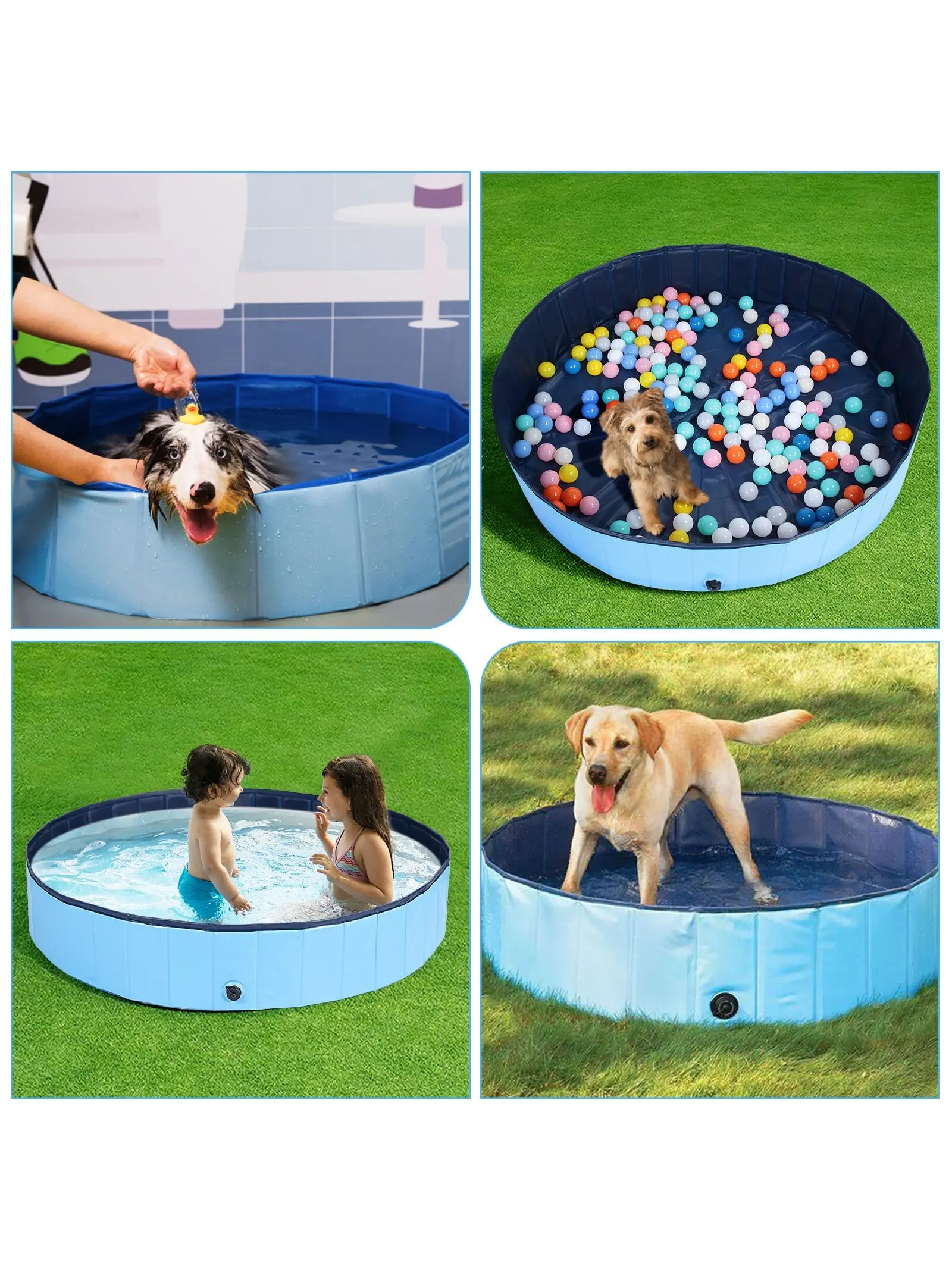 Dog Pool for Small Large Dogs, Portable Hard Plastic Swimming Pool Outdoor, Collapsible Kiddie Pool Pet Bath Tub for Dogs Cats
Dog Pool for Small Large Dogs, Portable Hard Plastic Swimming Pool Outdoor, Collapsible Kiddie Pool Pet Bath Tub for Dogs Cats