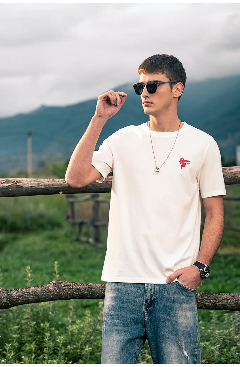 YTX0133 Short-sleeved T-shirt men's summer feelings Chinese style mercerized cotton t-shirt
YTX0133 Short-sleeved T-shirt men's summer feelings Chinese style mercerized cotton t-shirt