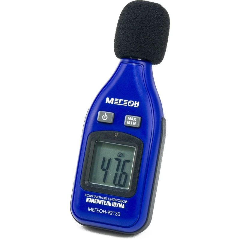 Фото Измеритель уровня шума МЕГЕОН 92130 (Диапазон измерений 30~130 дБ ЖК дисплей микрофон)