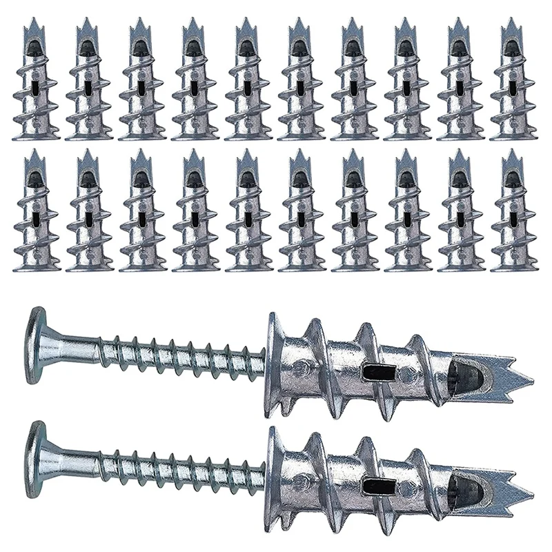 40 Pcs Metal Self Drive Anchor Plasterboard Dowels With Screws 4.5 X 35Mm For Single-Layer And Double-Clad Plasterboar
40 Pcs Metal Self Drive Anchor Plasterboard Dowels With Screws 4.5 X 35Mm For Single-Layer And Double-Clad Plasterboar