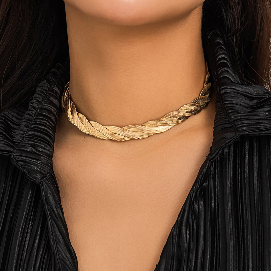 Ingemark Punk Twisted Chunky Snake Chain Necklace for Women Goth Vintage Short Clavicle Choker Grunge Jewelry Steampunk Men New
Ingemark Punk Twisted Chunky Snake Chain Necklace for Women Goth Vintage Short Clavicle Choker Grunge Jewelry Steampunk Men New