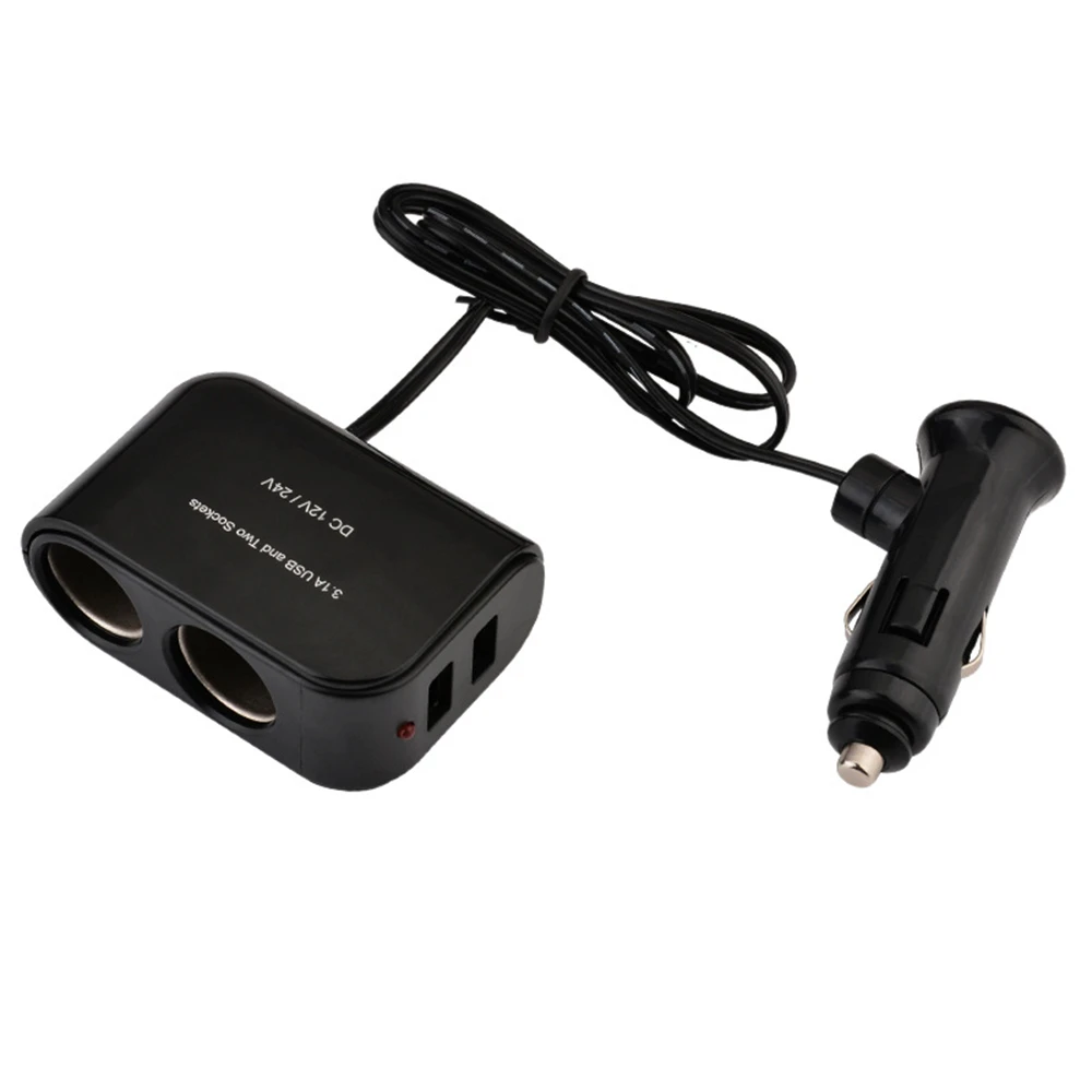 12V/24V Universal 2 Way Car Cigarette Lighter +LED Light Switch Auto Socket Splitter Charger Dual USB
12V/24V Universal 2 Way Car Cigarette Lighter +LED Light Switch Auto Socket Splitter Charger Dual USB