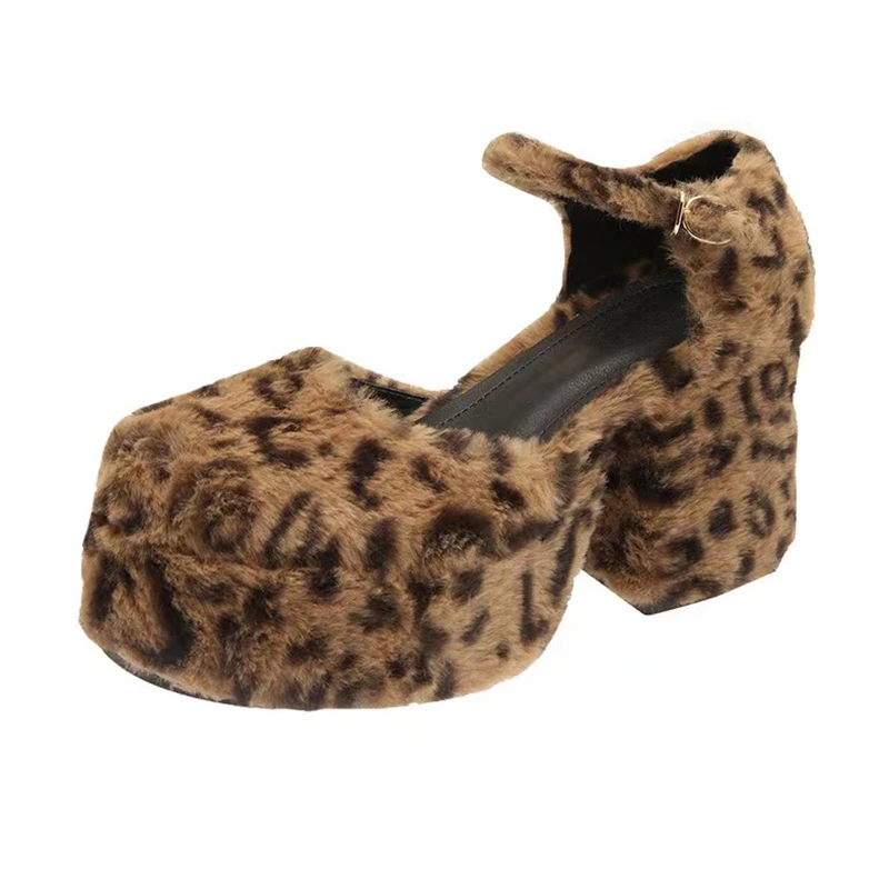 Туфли-лодочки женские на платформе, искусственный мех, высокий каблук, Леопардовый узор, круглый носок
Туфли-лодочки женские на платформе, искусственный мех, высокий каблук, Леопардовый узор, круглый носок