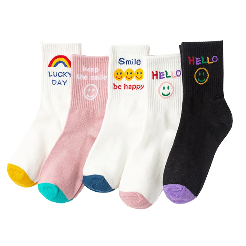 New Fashion Cartoon Women's Breathable Cotton Socks Japanese Cute Smiley Lovely Girl Sock Harajuku Korean Fem Ale Socks
New Fashion Cartoon Women's Breathable Cotton Socks Japanese Cute Smiley Lovely Girl Sock Harajuku Korean Fem Ale Socks