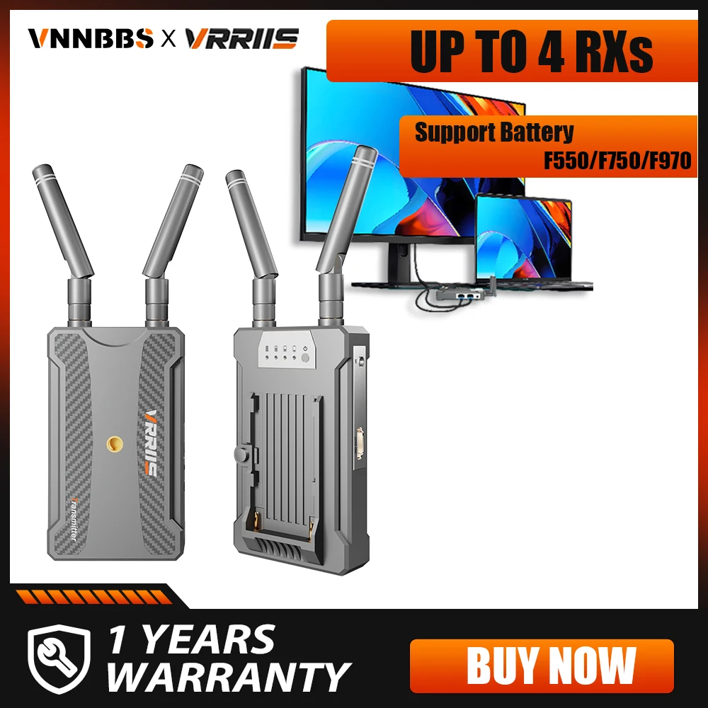 Wireless HDMI Extender Kit 200M 5.8Ghz HDMI Transmitter and Receiver Support NP-F Battery For Camera PS4 PC To TV Projector
Wireless HDMI Extender Kit 200M 5.8Ghz HDMI Transmitter and Receiver Support NP-F Battery For Camera PS4 PC To TV Projector