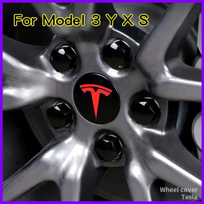 

Центральная гайка для автомобильных шин Tesla 3 Model Y X S, Центральная ступица колеса, комплект колпачков для украшения, защита от пыли и ржавчины...