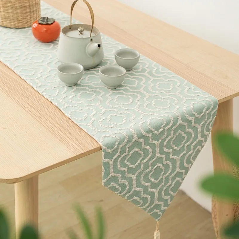 Elegant Turquoise Table Runner Jacquard Bed Runner with Tassels Red Tablecloth Narrow for Home Party Wedding Dining Table Decor
Elegant Turquoise Table Runner Jacquard Bed Runner with Tassels Red Tablecloth Narrow for Home Party Wedding Dining Table Decor