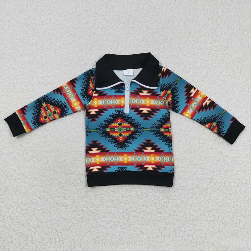 high quality kids clothes for girls children's boys milk silk soft western blue print pullover kids designers clothes 
high quality kids clothes for girls children's boys milk silk soft western blue print pullover kids designers clothes