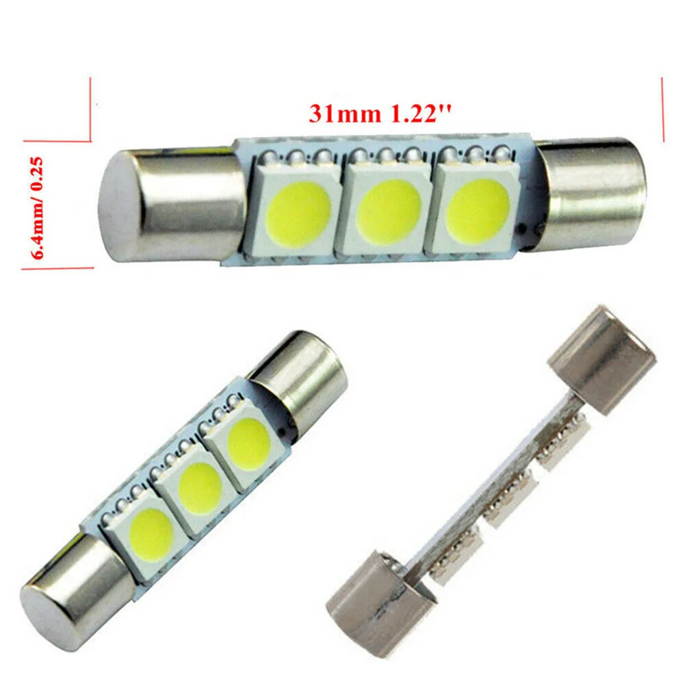 4x HID 3-SMD 31mm 6641 Fuse LED Lights Bulbs Vanity Mirror Sun Visor Lamp White Car Accessories High-quality Reading Lights
4x HID 3-SMD 31mm 6641 Fuse LED Lights Bulbs Vanity Mirror Sun Visor Lamp White Car Accessories High-quality Reading Lights
