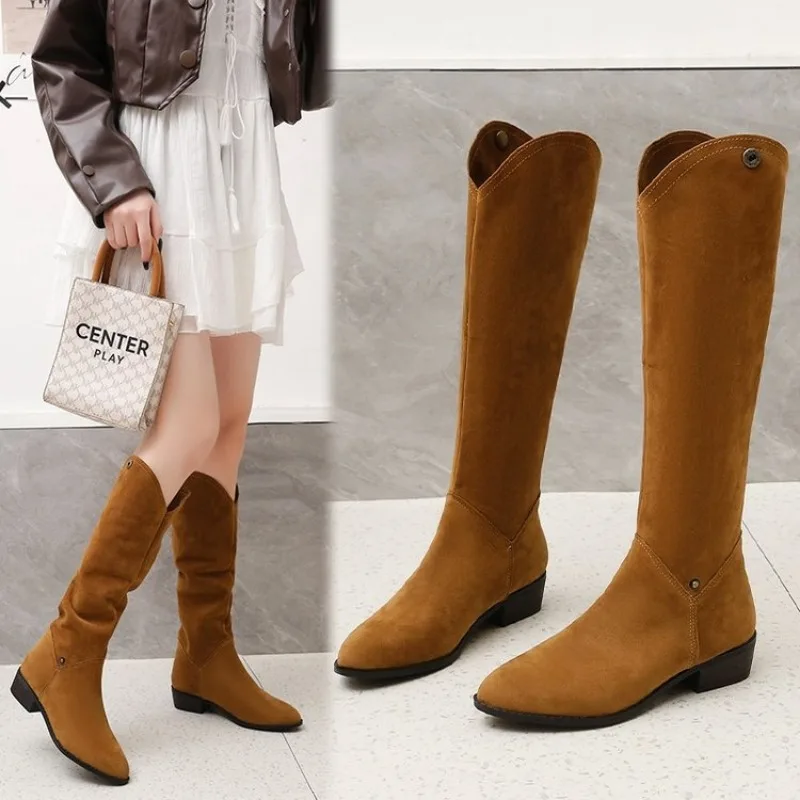Stitching Women'sknee-high Boots High Heeled Boots Fashion Boots Thin High Heel Stiletto Pointed Toe Pleated Boots 36--42
Stitching Women'sknee-high Boots High Heeled Boots Fashion Boots Thin High Heel Stiletto Pointed Toe Pleated Boots 36--42