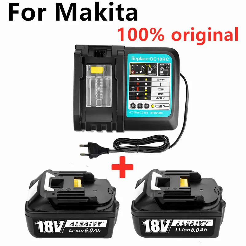 100% original BL1860 Rechargeable Battery 18V 18000mAh Lithium ion for Makita 18v Battery BL1840 BL1850 BL1860B LXT400 + Charger
100% original BL1860 Rechargeable Battery 18V 18000mAh Lithium ion for Makita 18v Battery BL1840 BL1850 BL1860B LXT400 + Charger