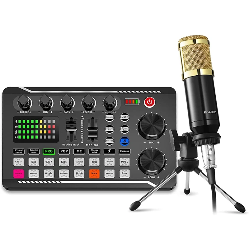 NEW-Podcast Equipment Bundle, Sound Card Microphone (120KHz/24 Bit) and Professional Audio Mixer for Streaming Gaming
NEW-Podcast Equipment Bundle, Sound Card Microphone (120KHz/24 Bit) and Professional Audio Mixer for Streaming Gaming