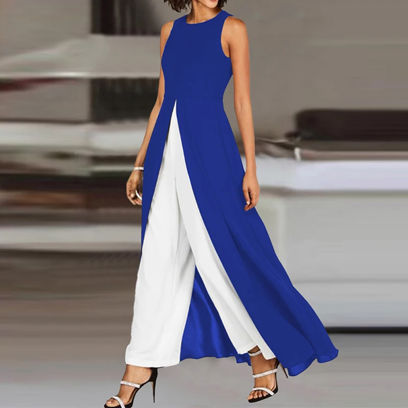 Spring Contrast Print Patchwork Women Jumpsuit Sexy Crew Neck Sleeveless Tank Romper Summer Wide Leg Pants Hem Playsuit Overalls
Spring Contrast Print Patchwork Women Jumpsuit Sexy Crew Neck Sleeveless Tank Romper Summer Wide Leg Pants Hem Playsuit Overalls