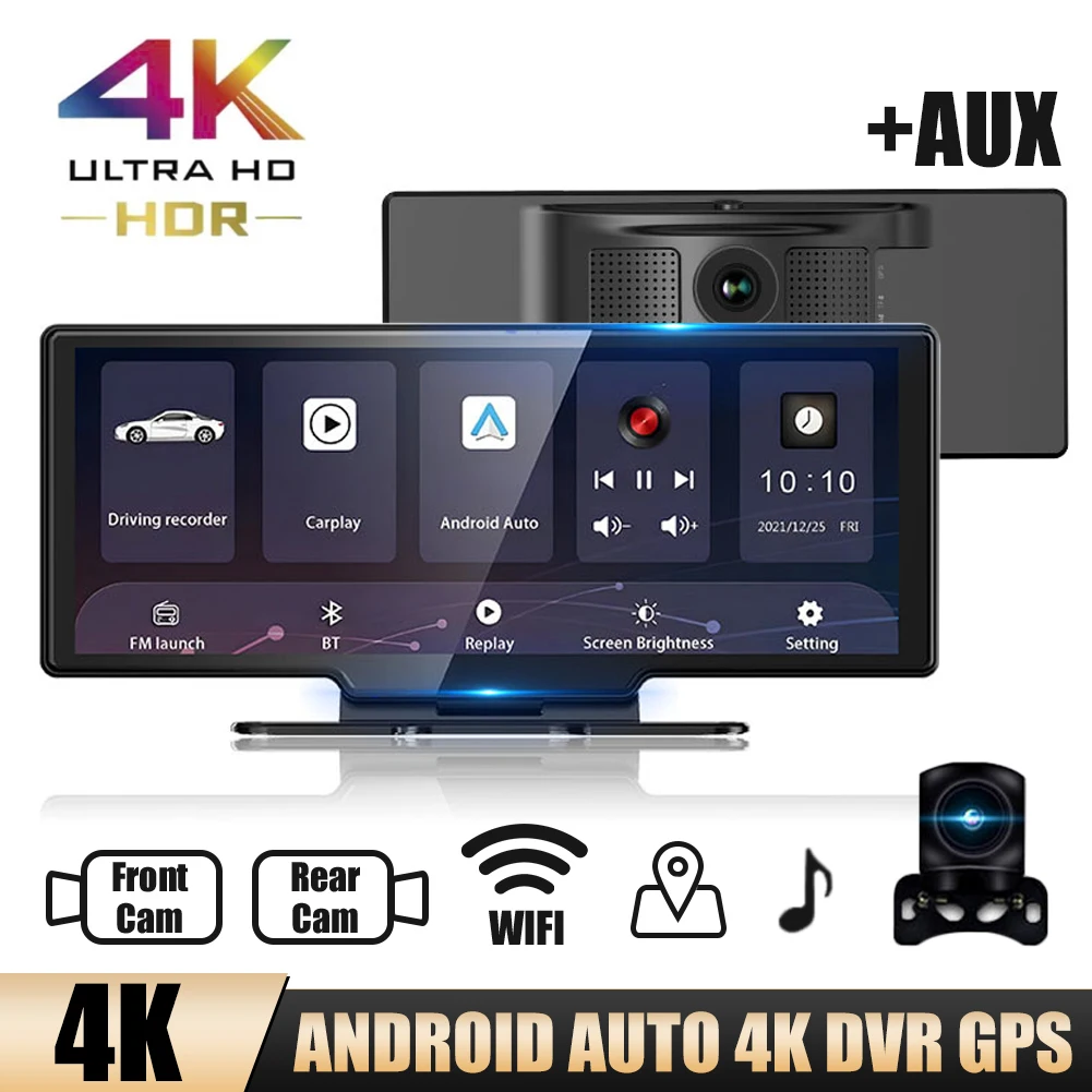 Car Dash Cam Rearview Camera Wifi Carplay Android Auto 4K 1080P DVR GPS Navigation Video Recorder Front Rear Dual Lens 24H Park
Car Dash Cam Rearview Camera Wifi Carplay Android Auto 4K 1080P DVR GPS Navigation Video Recorder Front Rear Dual Lens 24H Park