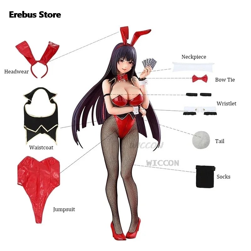 SN88 аниме Kakegurui косплей Yumeko Jabami костюм сексуальный женский комбинезон кролика для
