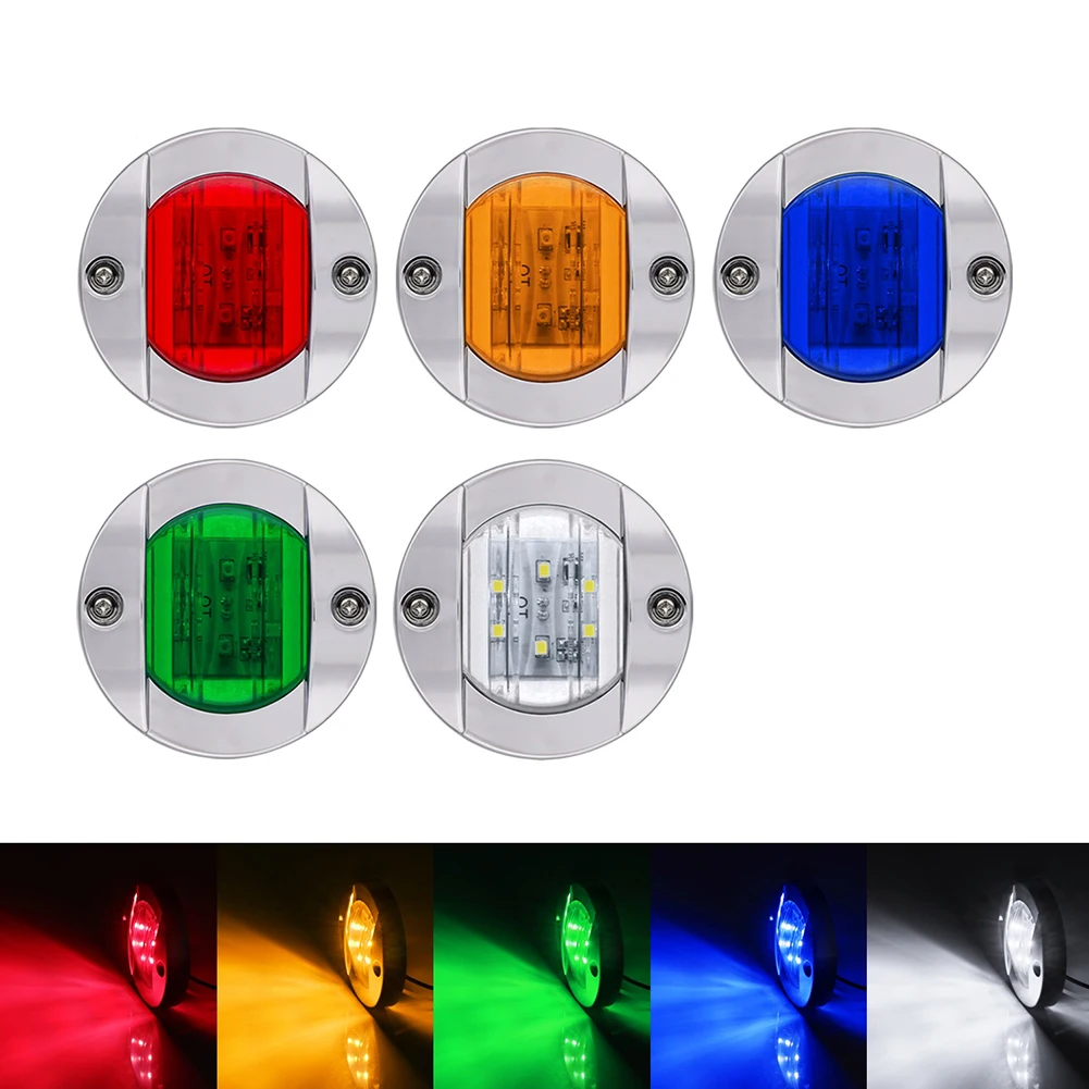 DC 12V Marine Boat Transom LED Stern Light Round Deck Transom Mount Lamp Light Stern Navigation Signal 2PCS for Kayak Yacht
DC 12V Marine Boat Transom LED Stern Light Round Deck Transom Mount Lamp Light Stern Navigation Signal 2PCS for Kayak Yacht