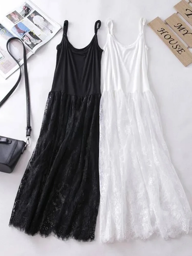 Mori Girl Summer Beach Sun Dress Women Sexy Spaghetti Strap Black White Hollow Out Lace Patchwork Female Modal Dress Vestido
Mori Girl Summer Beach Sun Dress Women Sexy Spaghetti Strap Black White Hollow Out Lace Patchwork Female Modal Dress Vestido