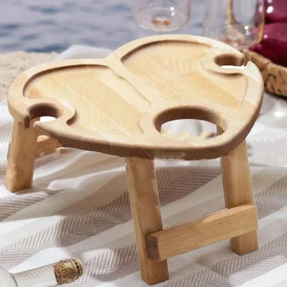 Portable Picnic Table For Wine And Glass Outdoor Wooden Foldable Champagne Picnic Table Heart-Shaped Snack Cheese Tray
Portable Picnic Table For Wine And Glass Outdoor Wooden Foldable Champagne Picnic Table Heart-Shaped Snack Cheese Tray