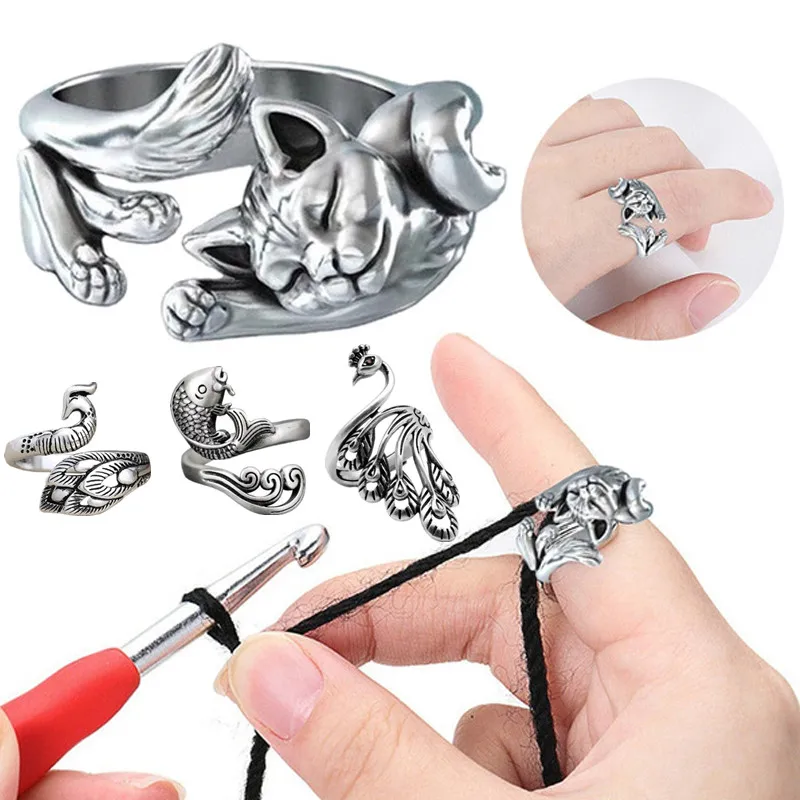 Practical DIY Comfortable Crocheting Knitting Retro Stereo Stainless Steel Adjustable Braidring Knitted Ring Crochet Loop
Practical DIY Comfortable Crocheting Knitting Retro Stereo Stainless Steel Adjustable Braidring Knitted Ring Crochet Loop