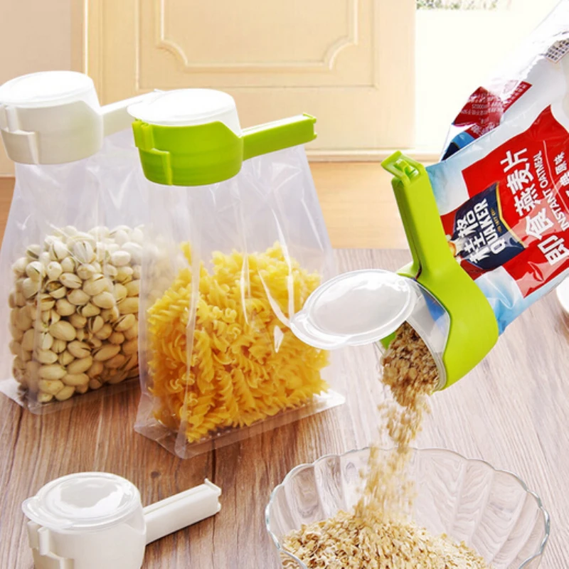 

Seal Pour Food Storage Bag Clip Snack Sealing Clip Fresh Keeping Sealer Clamp Plastic Helper Food Saver Travel Kitchen Gadgets