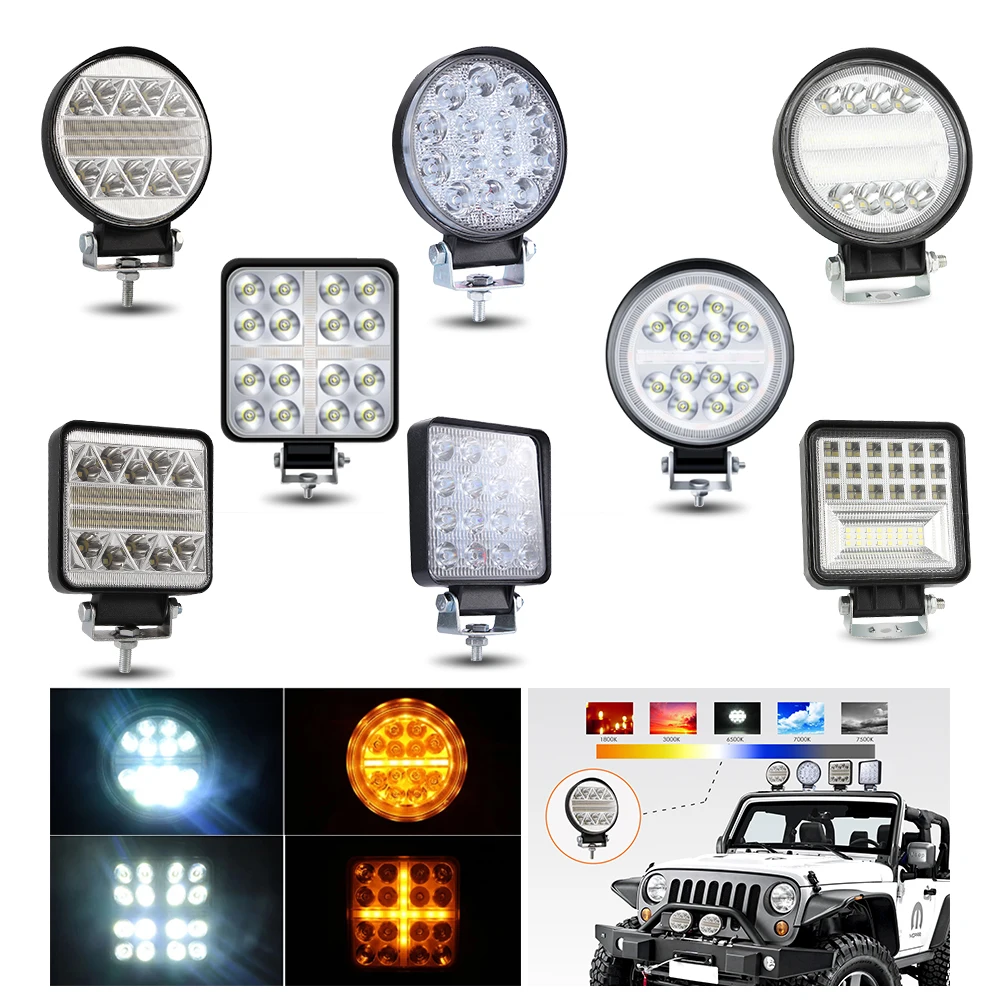 4" Work Light 102W 177W 16LED Light Auto Fog Light Led Light Bar Round Offroad 4X4 Spotlight For Jeep Atv Suv Truck
4" Work Light 102W 177W 16LED Light Auto Fog Light Led Light Bar Round Offroad 4X4 Spotlight For Jeep Atv Suv Truck