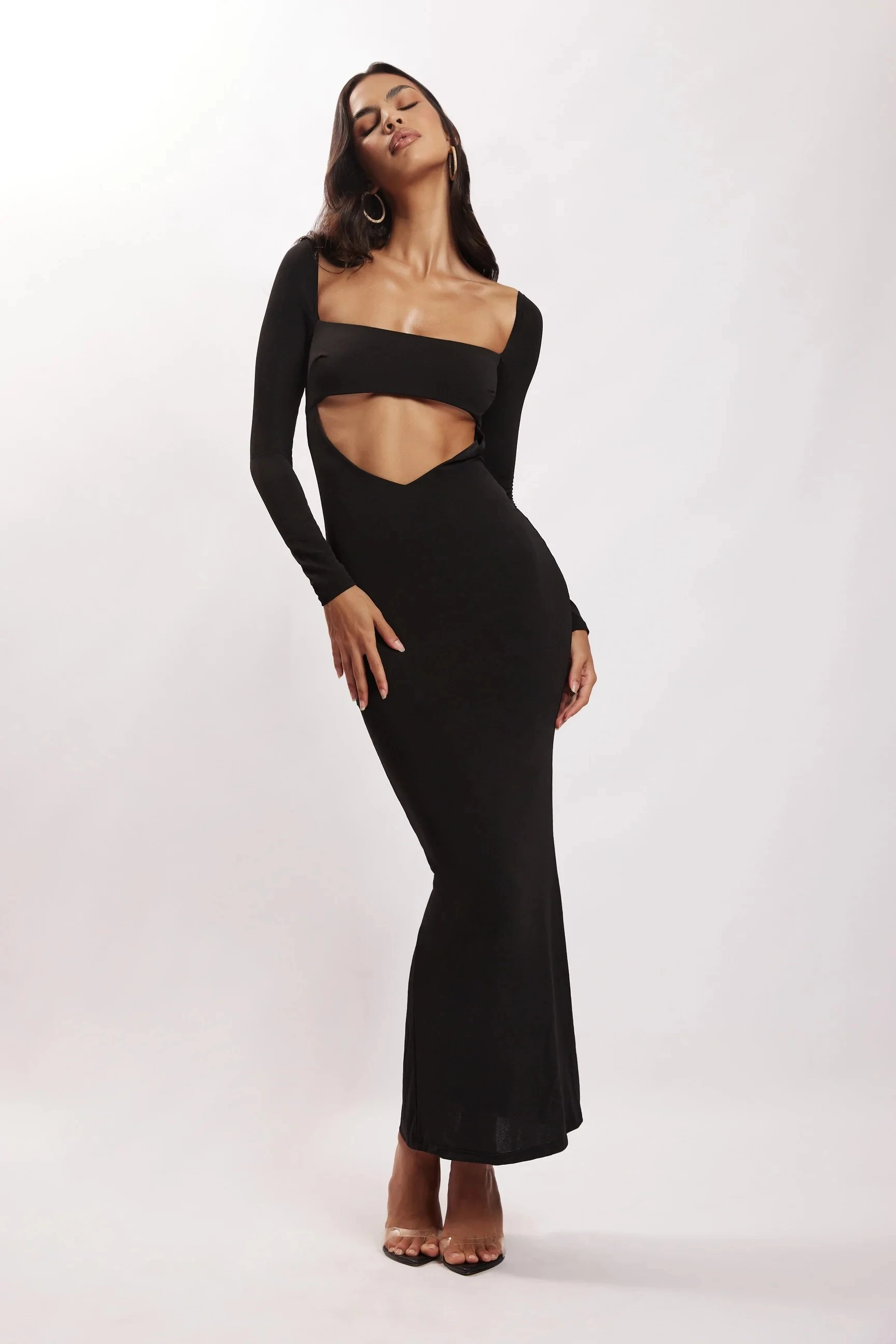Women Hollow Cut Out Long Sleeve Long Dresses 2022 Elegant Sexy Gown for Ladies Evening Party Black Dress
Women Hollow Cut Out Long Sleeve Long Dresses 2022 Elegant Sexy Gown for Ladies Evening Party Black Dress