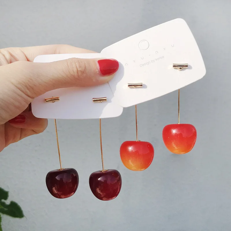 New Cherry Dangle Earrings for Women Summer Sweet Girls Chic Drop Earrings Detachable Pierced Red Black Pendants Ear Jewelry
New Cherry Dangle Earrings for Women Summer Sweet Girls Chic Drop Earrings Detachable Pierced Red Black Pendants Ear Jewelry