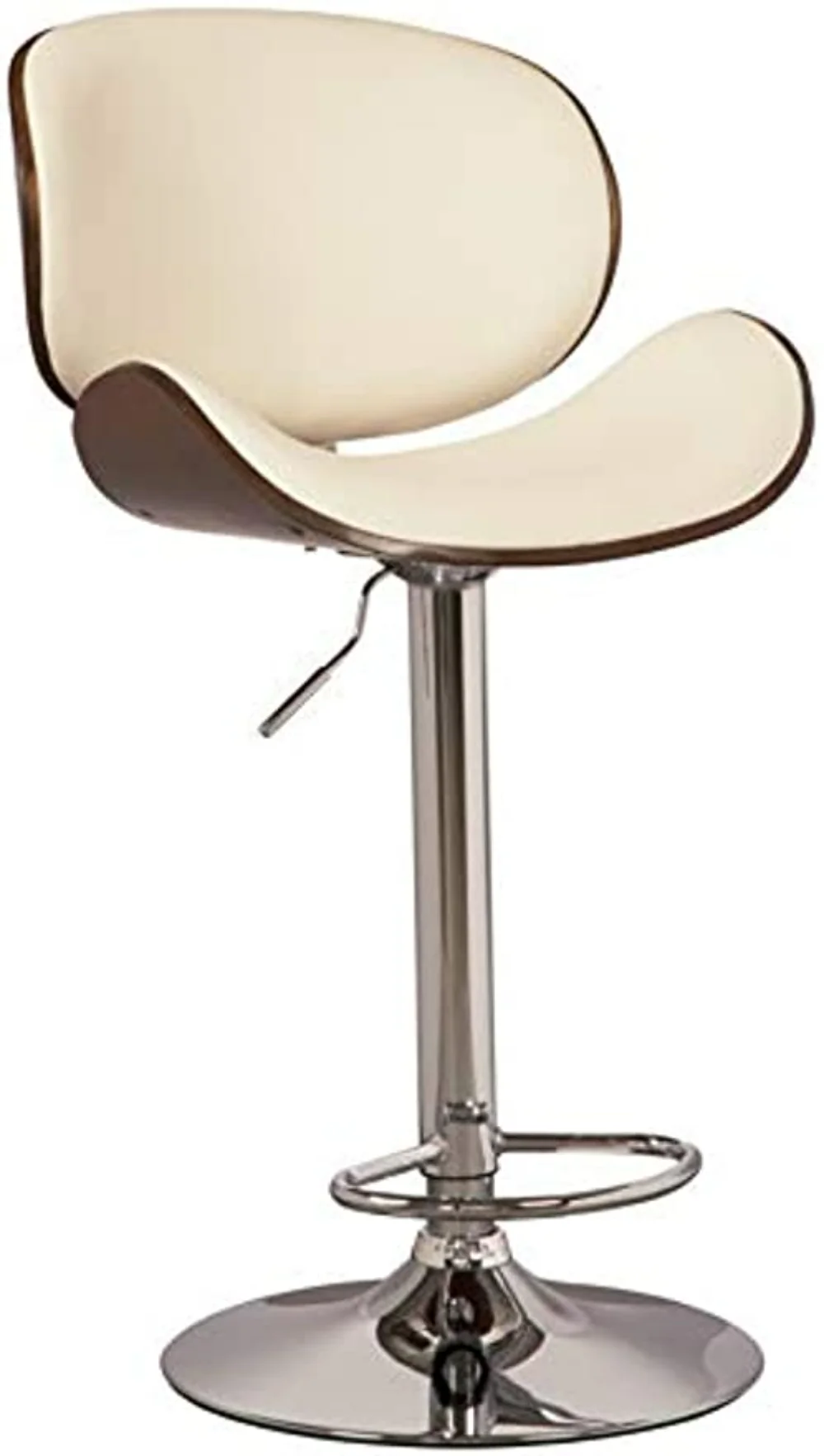 Bellatier Mid-Century Modern 34" Adjustable Height Curved Bar Stool, Brown & White
Bellatier Mid-Century Modern 34" Adjustable Height Curved Bar Stool, Brown & White
