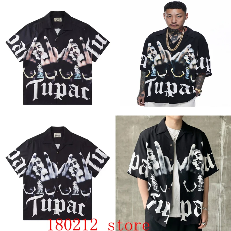 Streetwear WACKO MARIA Shirt Double Man Gesture Printing Short Sleeve Men Women Hawaiian Beach Summer Shirts Tees Top
Streetwear WACKO MARIA Shirt Double Man Gesture Printing Short Sleeve Men Women Hawaiian Beach Summer Shirts Tees Top