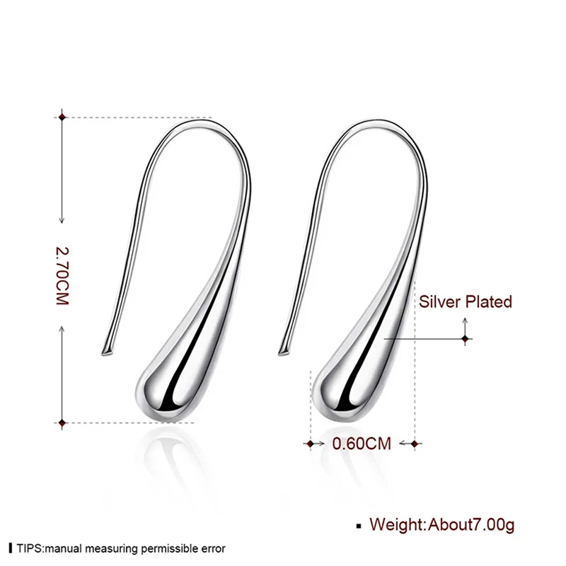 Fashion 925 Silver Earring Fashion Jewelry Teardrop/Water drop/Raindrop Dangle Earrings For Women Valentine Gifts
Fashion 925 Silver Earring Fashion Jewelry Teardrop/Water drop/Raindrop Dangle Earrings For Women Valentine Gifts