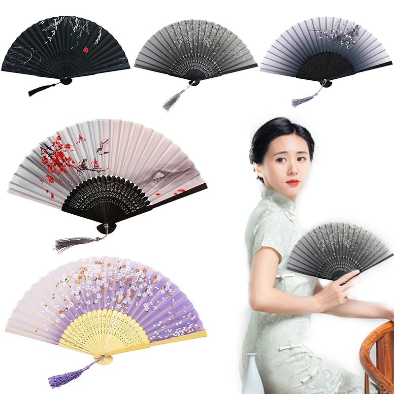 1 PCS Chinese Japanese Silk Folding Fan Wooden Shank Classical Dance Fan Tassel Elegent Female Cooler Fan Outdoor Camping Tools
1 PCS Chinese Japanese Silk Folding Fan Wooden Shank Classical Dance Fan Tassel Elegent Female Cooler Fan Outdoor Camping Tools