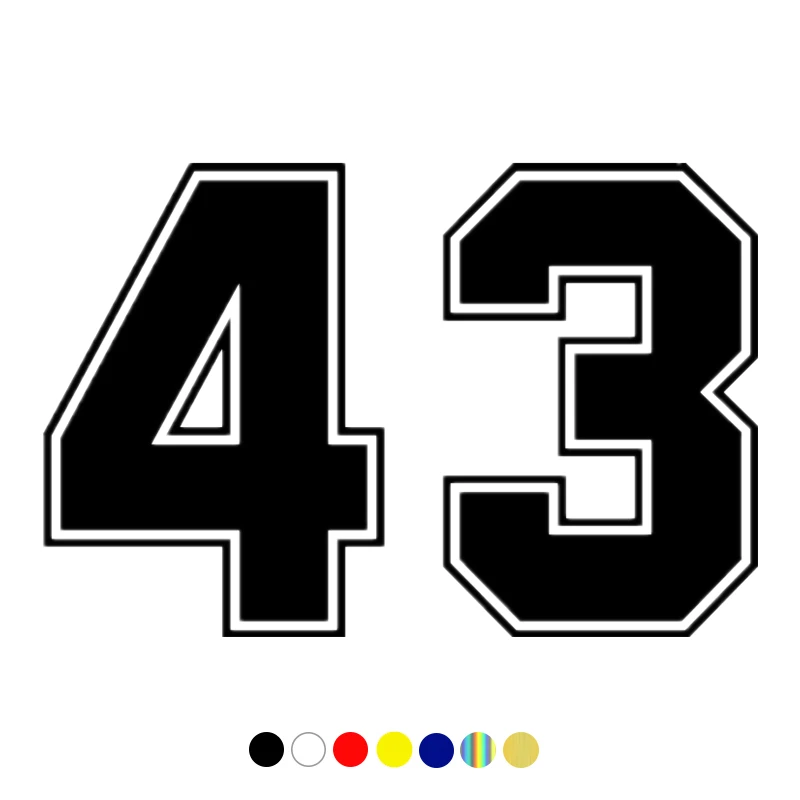 CS-10161# Funny Vinyl Decal Number 43 Car Sticker Waterproof Auto Decors on Truck Bumper Rear Window
CS-10161# Funny Vinyl Decal Number 43 Car Sticker Waterproof Auto Decors on Truck Bumper Rear Window