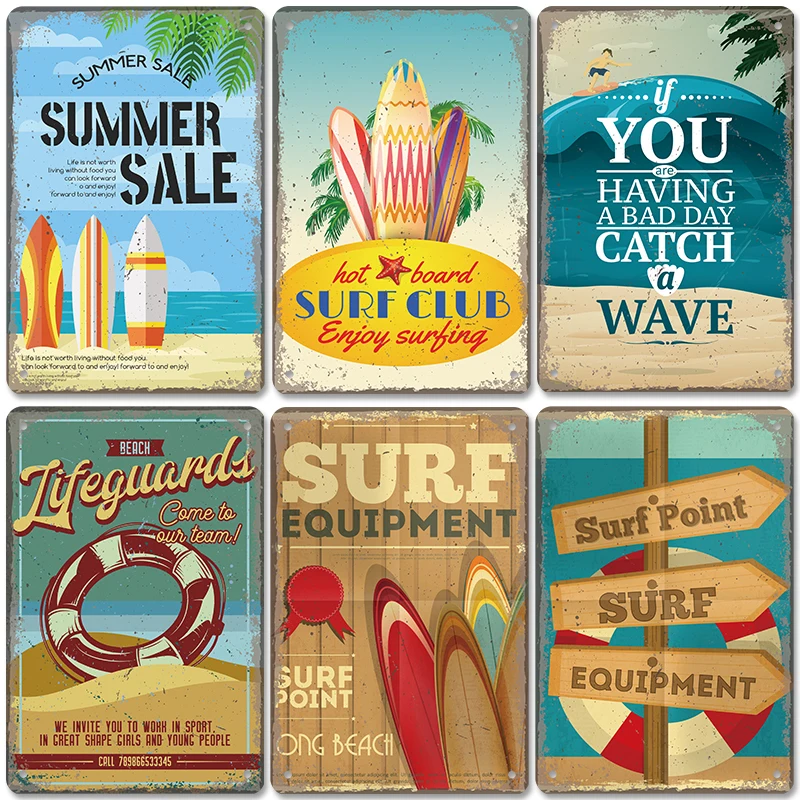 Surfing Board Poster Vintage Metal Tin Signs Enjoy Summers Metal Plaque Retro Wall Art Decor for Surf Club Pub Bar
Surfing Board Poster Vintage Metal Tin Signs Enjoy Summers Metal Plaque Retro Wall Art Decor for Surf Club Pub Bar