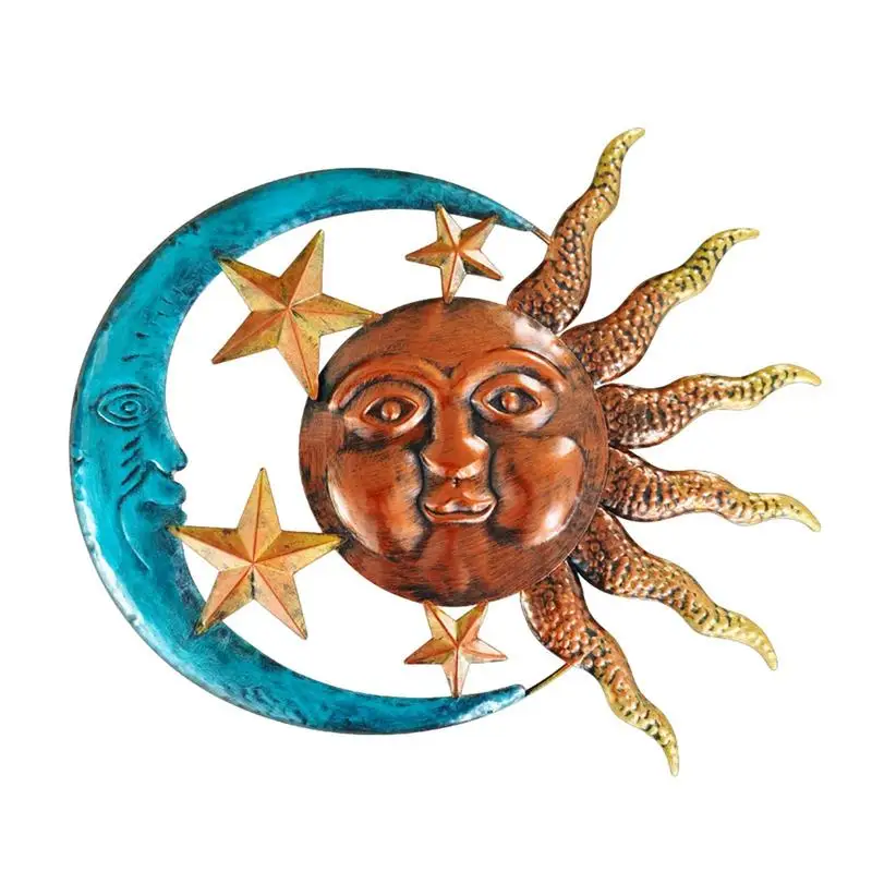 Metal Sun and Moon Wall Art Decor Vivid Sun Face Celestial Hang Wall Sculptures Reusable Metal Wall Sculpture Hang Decorations
Metal Sun and Moon Wall Art Decor Vivid Sun Face Celestial Hang Wall Sculptures Reusable Metal Wall Sculpture Hang Decorations