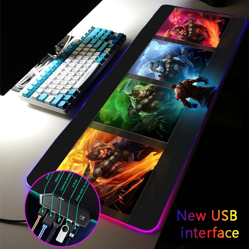 400*900MM XXL Large Multi-interface RGB Gaming Mousepad League of Legends Mousepad Dock USB HUB Typec Interface Gamer Desk Mat
400*900MM XXL Large Multi-interface RGB Gaming Mousepad League of Legends Mousepad Dock USB HUB Typec Interface Gamer Desk Mat